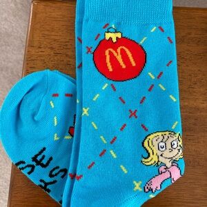 McDonald's Bright Blue Cartoon Socks and Savannah Banana socks.  NEVER WORN